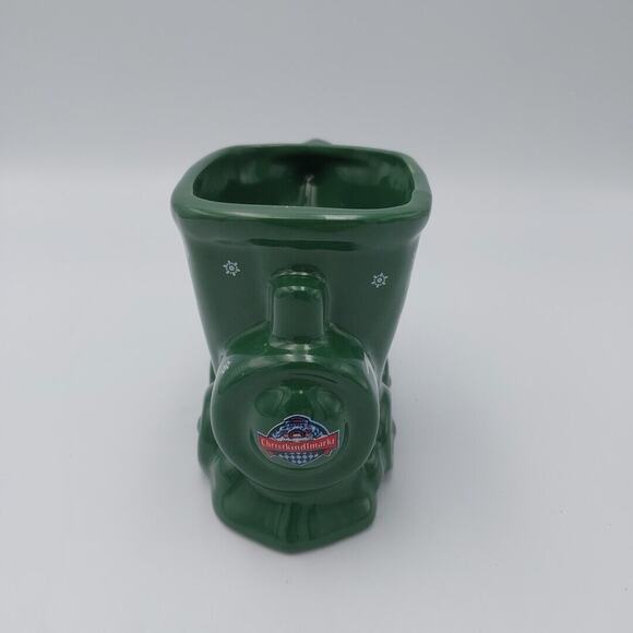Christkindlmarket Market Green Train Mug‎ Carmel Indiana Snowflake Christmas - Picture 2 of 6